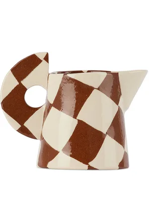 Henry Holland Studio Brown & White Small Check Milk Jug