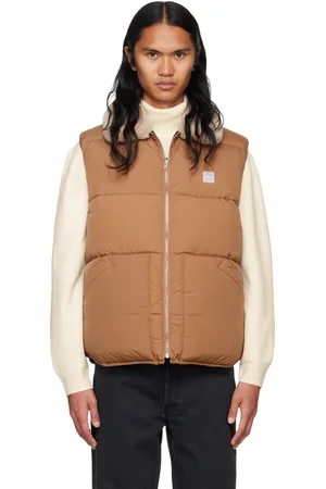 A.P.C. Tan & Black Teddy Reversible Puffer Vest