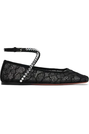 Amina Muaddi Ane Lace Ballerina Flats