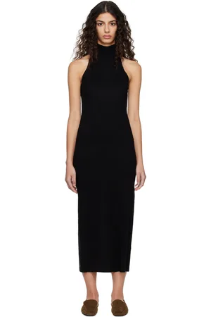 Totême Black Turtleneck Midi Dress