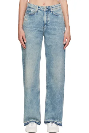 RAG&BONE Blue Logan Wide-Leg Jeans