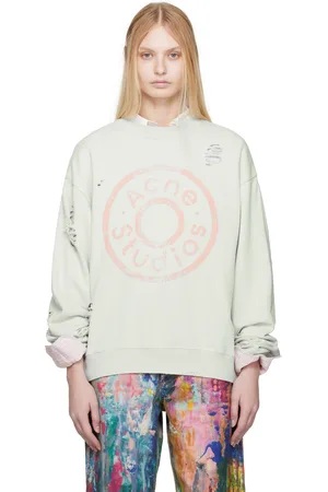 Acne Studios Blue Printed Logo Sweatshirt