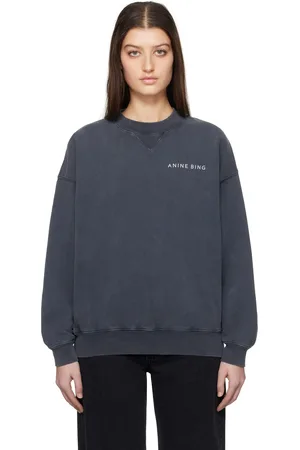 ANINE BING Black Jaci Twisted Snake Sweatshirt