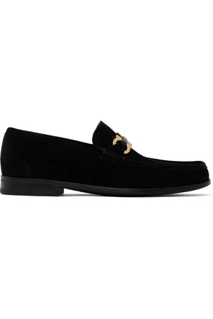 Salvatore Ferragamo Black Gancini Ornament Loafers