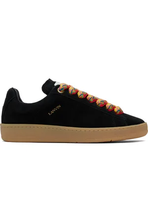 Lanvin Black Curb Lite Suede Sneakers