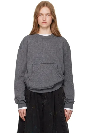 Maison Margiela Gray Kangaroo Pocket Sweater