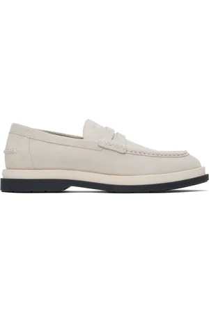 HUGO BOSS Off-White Suede Loafers