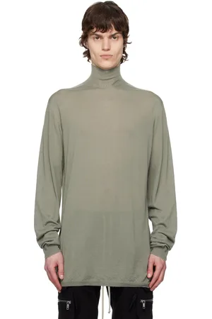 Rick Owens Green Hollywood Oversized Turtleneck