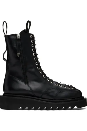 TOGA VIRILIS Black Lace-Up Boots