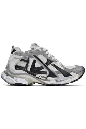 Balenciaga Gray & White Runner Sneakers