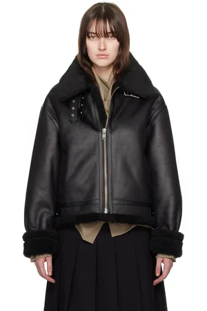 DUNST Loose Fit Line Faux-Shearling Jacket