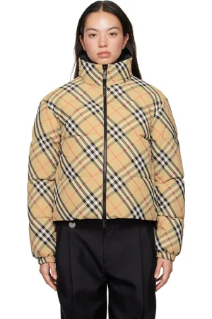 Burberry Beige Check Reversible Down Jacket