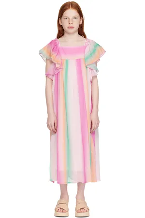 Chloé Kids Multicolour Ruffled Dress