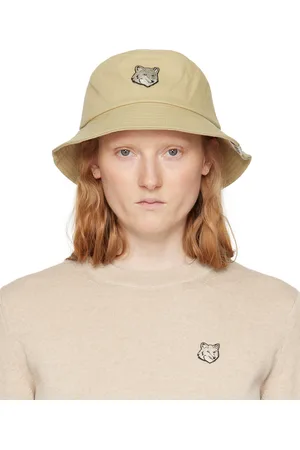 Maison Kitsuné Beige Bold Fox Head Hat