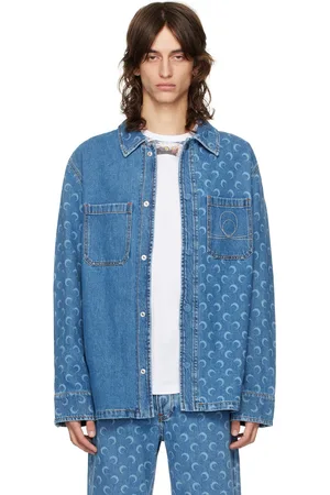 Marine Serre Blue Moon Laser Denim Jacket