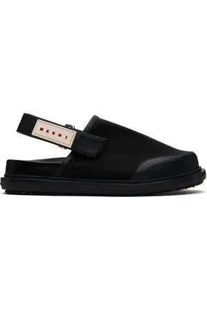 Marni Black Back Strap Mules