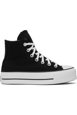Converse Black Chuck Taylor All Star Canvas Platform High Top Sneakers