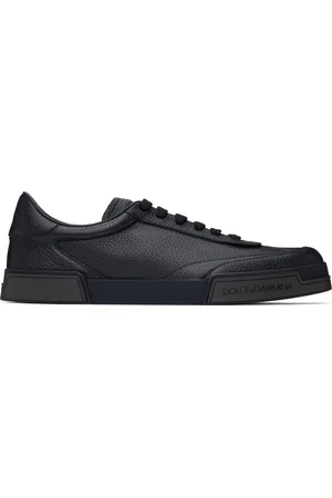 Dolce & Gabbana Navy Calfskin Portofino Yacht Sneakers