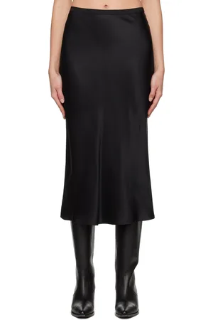 ANINE BING Bar Silk Midi Skirt