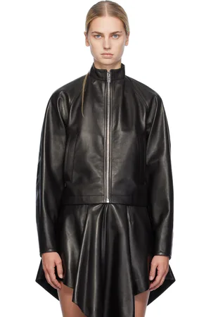 Alaïa Black Round Leather Jacket