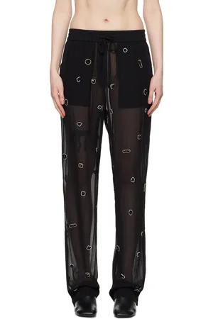 3.1 Phillip Lim Black Halo Embroidered Trousers