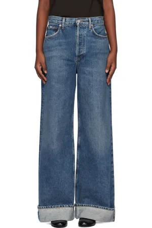 AGOLDE Blue Dame High Rise Wide Leg Jeans