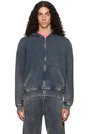 Omar Afridi Gray Shabby Full Zipped Hoodie