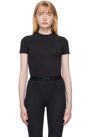 SKIMS Black Cotton Jersey T-Shirt