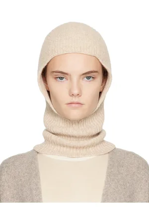 Lauren Manoogian Beige Soft Rib Balaclava
