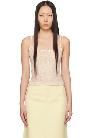 SANDY LIANG White & Pink Tubber Tank Top