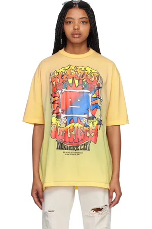 Acne Studios Yellow Printed T-Shirt