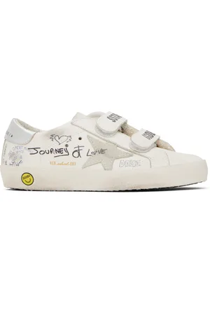 Golden Goose Kids White Old School Sneakers