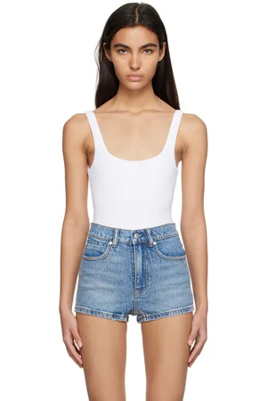 Alexander Wang White Textured Bodysuit