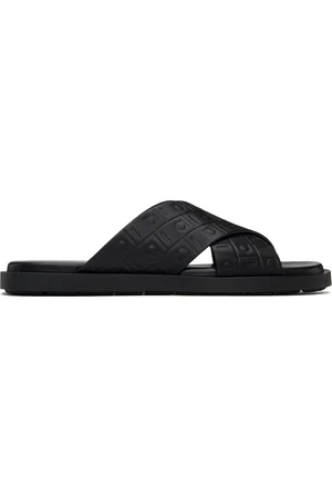 Salvatore Ferragamo Black Monogram Sandals