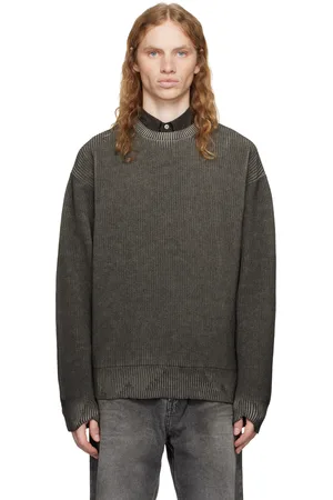 Coor Gray Cutting Detail Dying Sweater