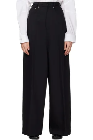 Maison Margiela Black Fluid Viscose Twill 5 Pocket Trousers