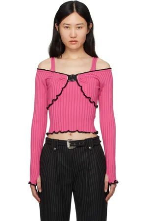 VERSACE Pink V-Emblem Sweater