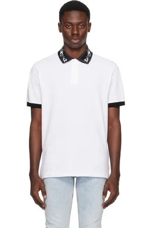 VERSACE White Printed Polo