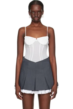 Shushu/Tong White Ruffled Bodysuit