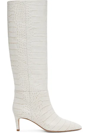 PARIS TEXAS Off-White Stiletto 60 Tall Boots