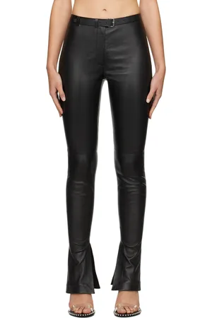 Alexander Wang Black Tailored Leather Leggings