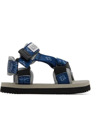 SUICOKE Kids Gray & Navy DEPA-2 Sandals