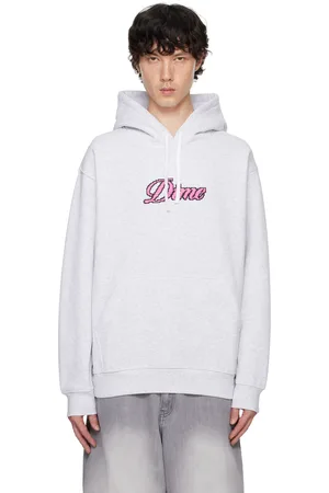 DIME Gray Pixel Cursive Hoodie