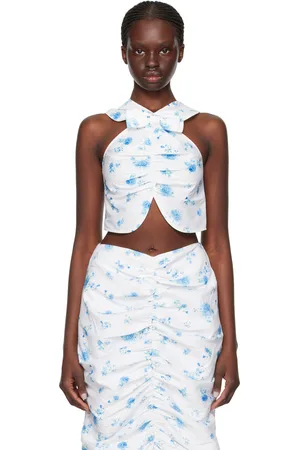 Shushu/Tong White Crossover Bow Camisole