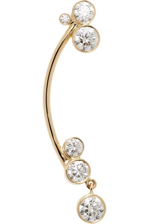 SOPHIE BILLE BRAHE Gold Grande Stella Diamant Single Earring