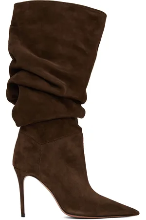 Amina Muaddi Brown Jahleel Boots