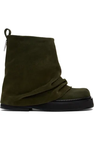 The Attico Khaki Mini Robin Combat Boots