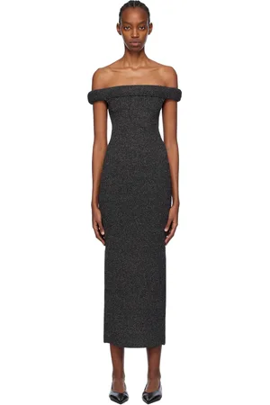 Totême Black Roll Midi Dress
