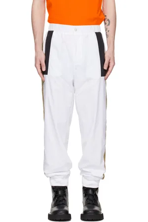 HUGO BOSS White Embroidered Lounge Pants