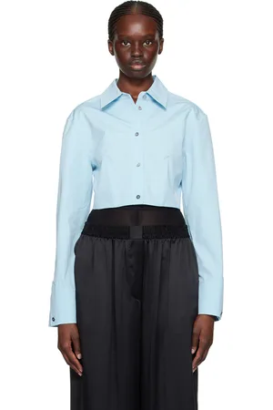 Alexander Wang Blue Cropped Shirt